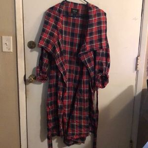 Active USA Plaid Long Coat